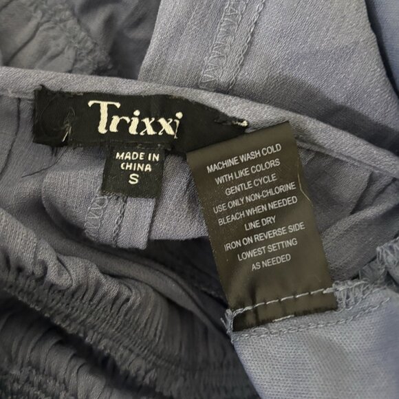 Trixxi Blue Babydoll Mini Dress S – Puff Sleeve, Cottagecore Fit, Cute & Flowy - Picture 7 of 7